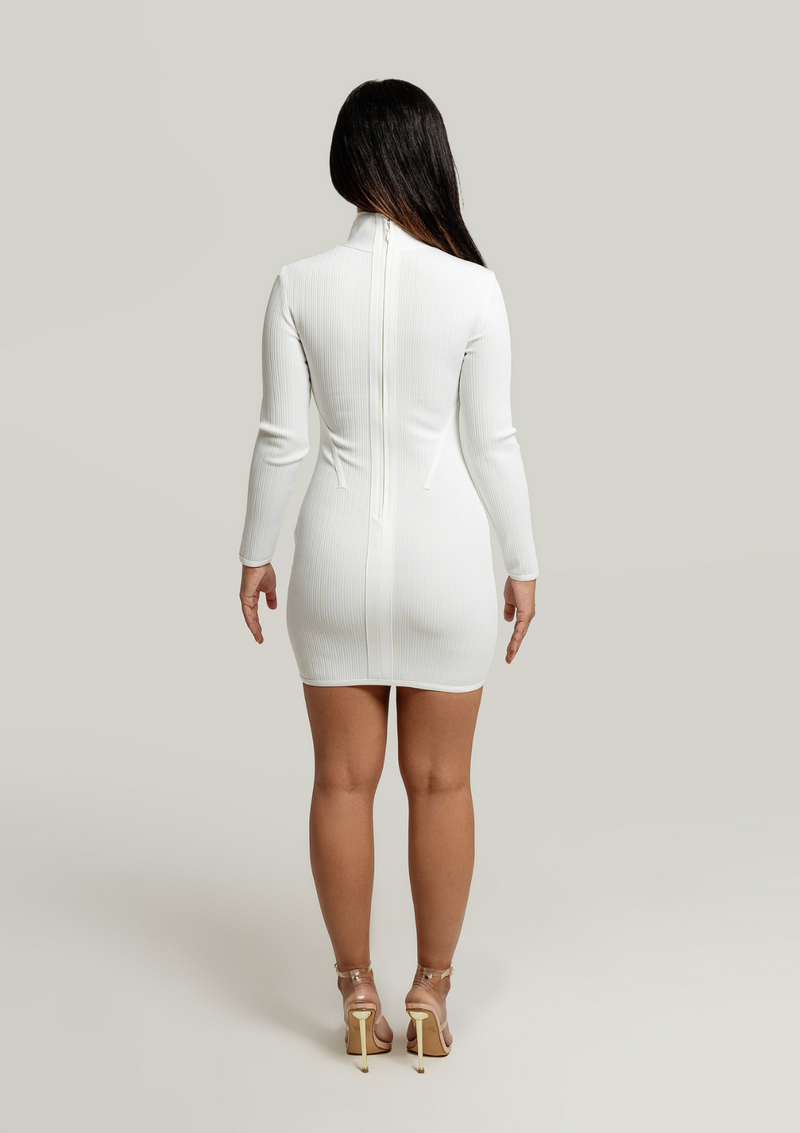 Natalia-Cut-Out-Long-Sleeve-Bodycon-Dress-White-Womens-Fashion-Trend|Vanity-Couture-Boutique
