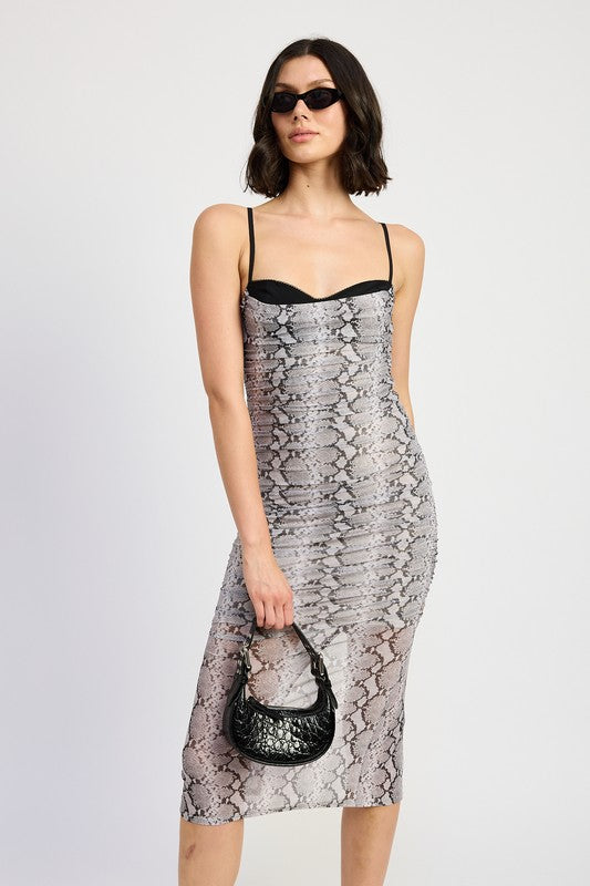 ruched bodycon dress midi RUCHED BODYCON MIDI DRESS