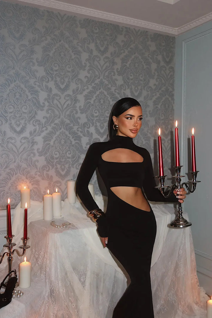 Soraya Asymmetrical Cut Out Maxi Dress