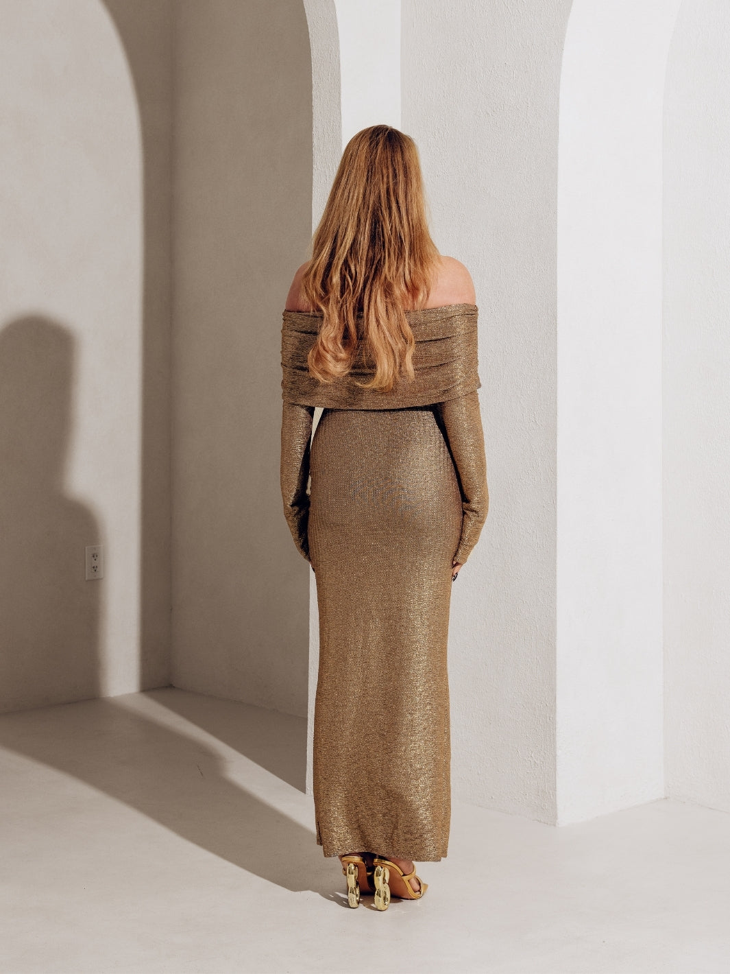 chinese dress ladies Juliette Off-the-Shoulder Shrug Maxi Dress
