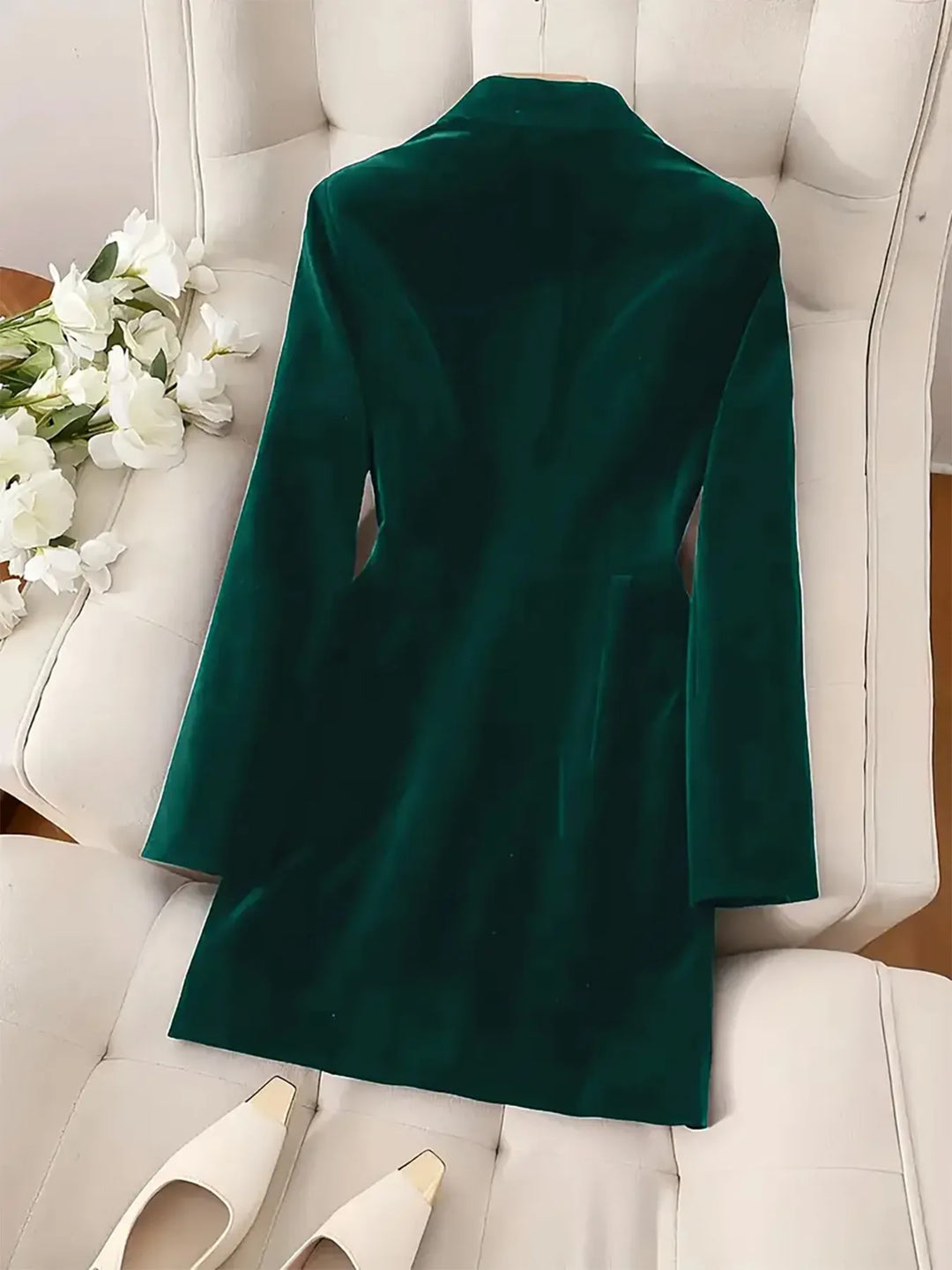 green velvet blazer dress Velvet Blazer Dress