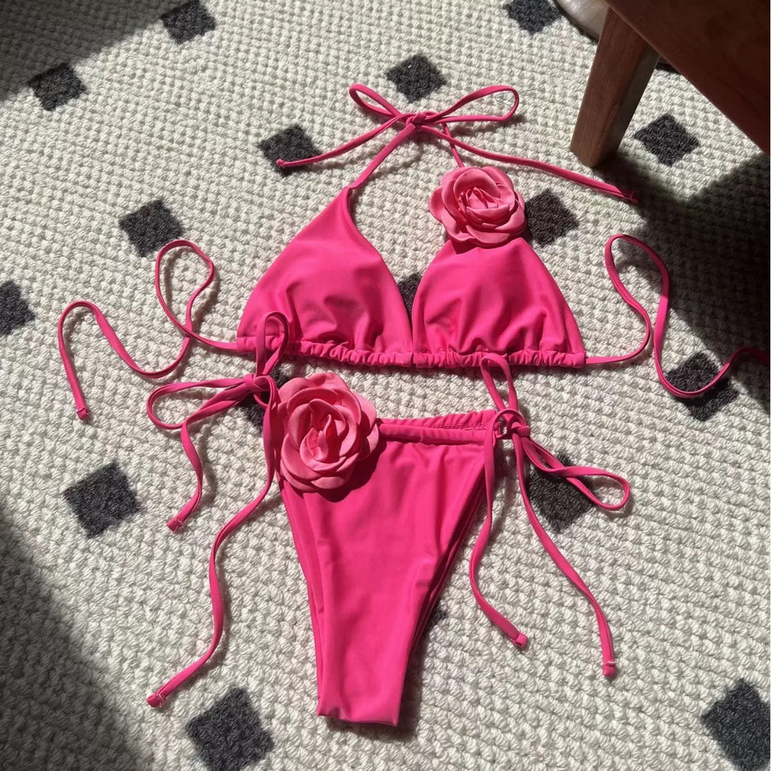 Isla Rosette Triangle Bikini Set