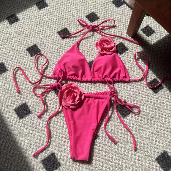 Isla Rosette Triangle Bikini Set