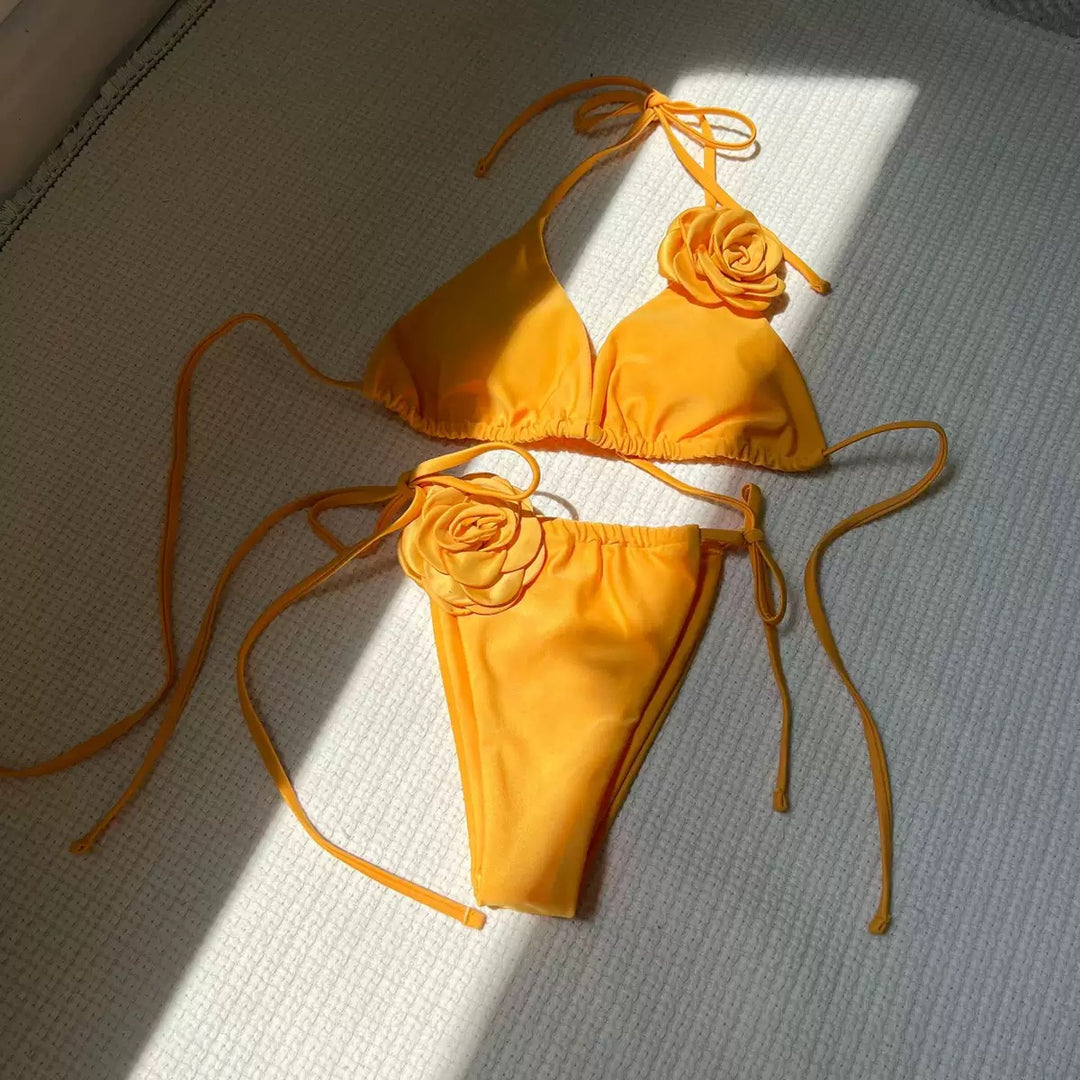 Isla Rosette Triangle Bikini Set