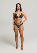 Angela-Simmons-Swimsuit-Collection-Trending-Womens-Luxury-Glam-Black-Glitter-Triangle-String-Bikini-Top-Swimsuit|Vanity-Couture