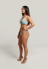 Stacey Glitter Brazilian Bikini Bottom In Baby Blue