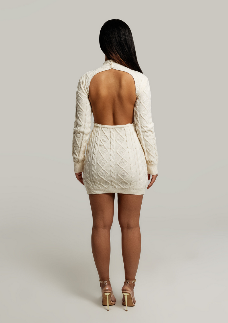 Hailey-High-Neck-Backless-Sweater-Dress-Womens-Cozy-Knit-Fashion|Vanity-Couture-Boutique