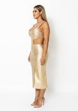 Alexandria-Metallic-Bandage-Dress-Midi-Gold-Sexy-Womens-Fashion-Party-Dress|Vanity-Couture-Boutique