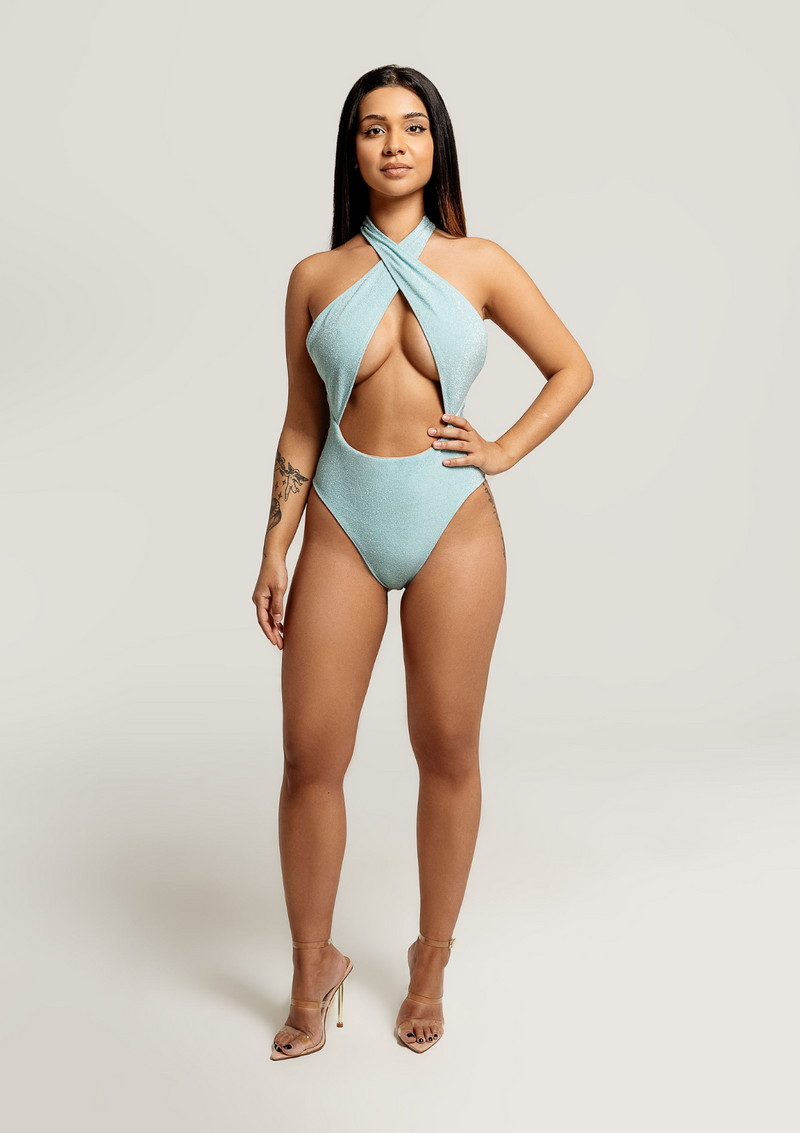 Criss cross top monokini