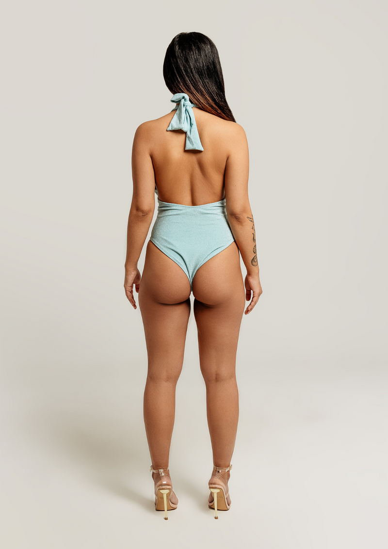 Angela-Simmons-Swimsuit-Womens-Trending-Sexy-Luxury-Swimwear-Glitter-Sparkle-String-Baby-Blue-Criss-Cross-One-Piece|Vanity-Couture-Boutique