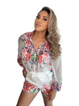 Tessa-Floral-Long-Sleeve-Blouse-Womens-Fashion-Top|Vanity-Couture-Boutique