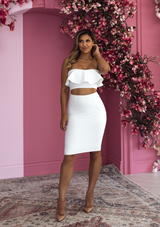 Lola-Ruffle-Strapless-Bandage-Bodycon-Dress-White-Sext-Womens-Cocktail-Dress-Fashion-Classy-Trending|Vanity-Couture-Boutique